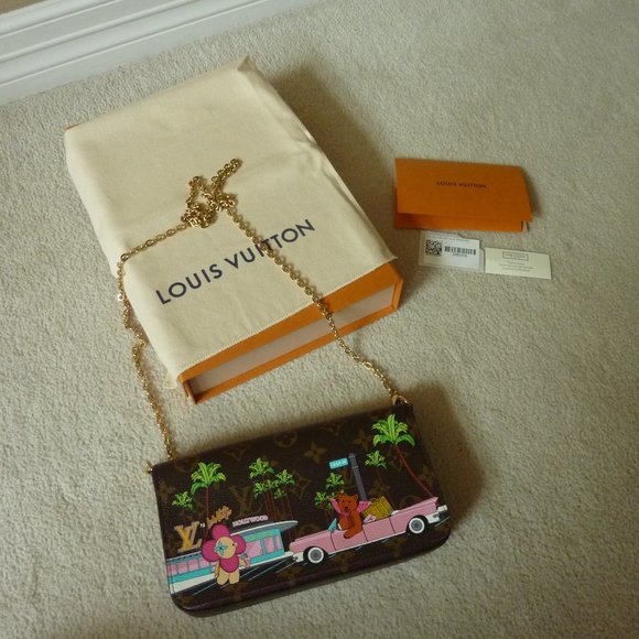 LOUIS VUITTON Felicie Pochette LV Logo Canvas Chain Strap Bag (LIMITED EDITION) - Picture 8 of 16